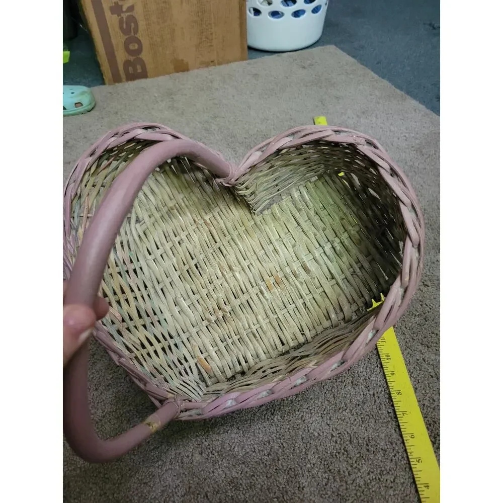 Heart Shape Basket Cute Baskets Home Decor